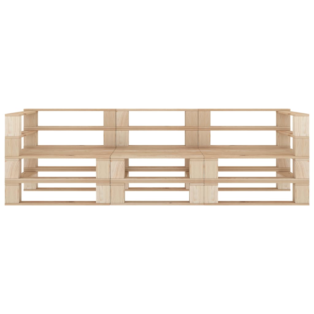 Divano da Giardino a Pallet 3 Posti in Legno