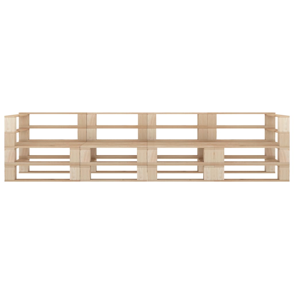 Divano da Giardino a Pallet 4 Posti in Legno