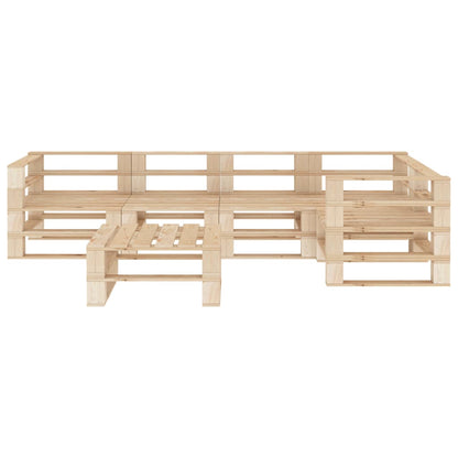Set Divani da Giardino Pallet 6 pz in Legno