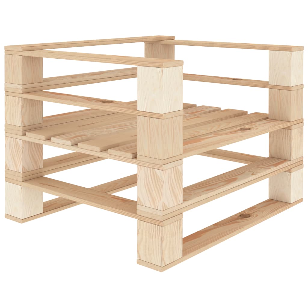 Set Divani da Giardino Pallet 5 pz in Legno