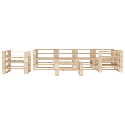 Set Divani da Giardino Pallet 7 pz in Legno