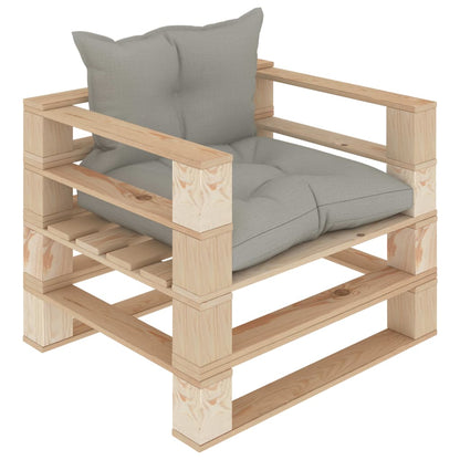Divano da Giardino in Pallet con Cuscini Talpa in Legno