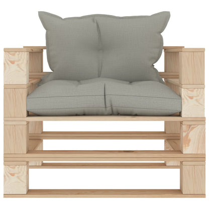Divano da Giardino in Pallet con Cuscini Talpa in Legno