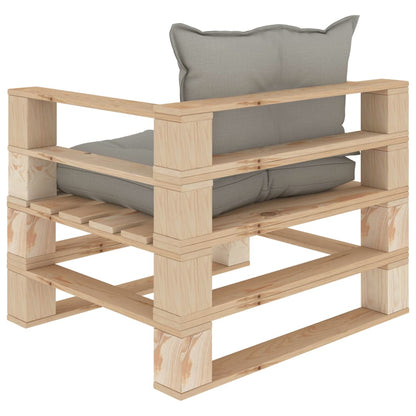Divano da Giardino in Pallet con Cuscini Talpa in Legno