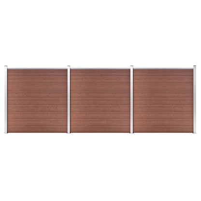 Recinzione da Giardino in WPC 526x186 cm Marrone
