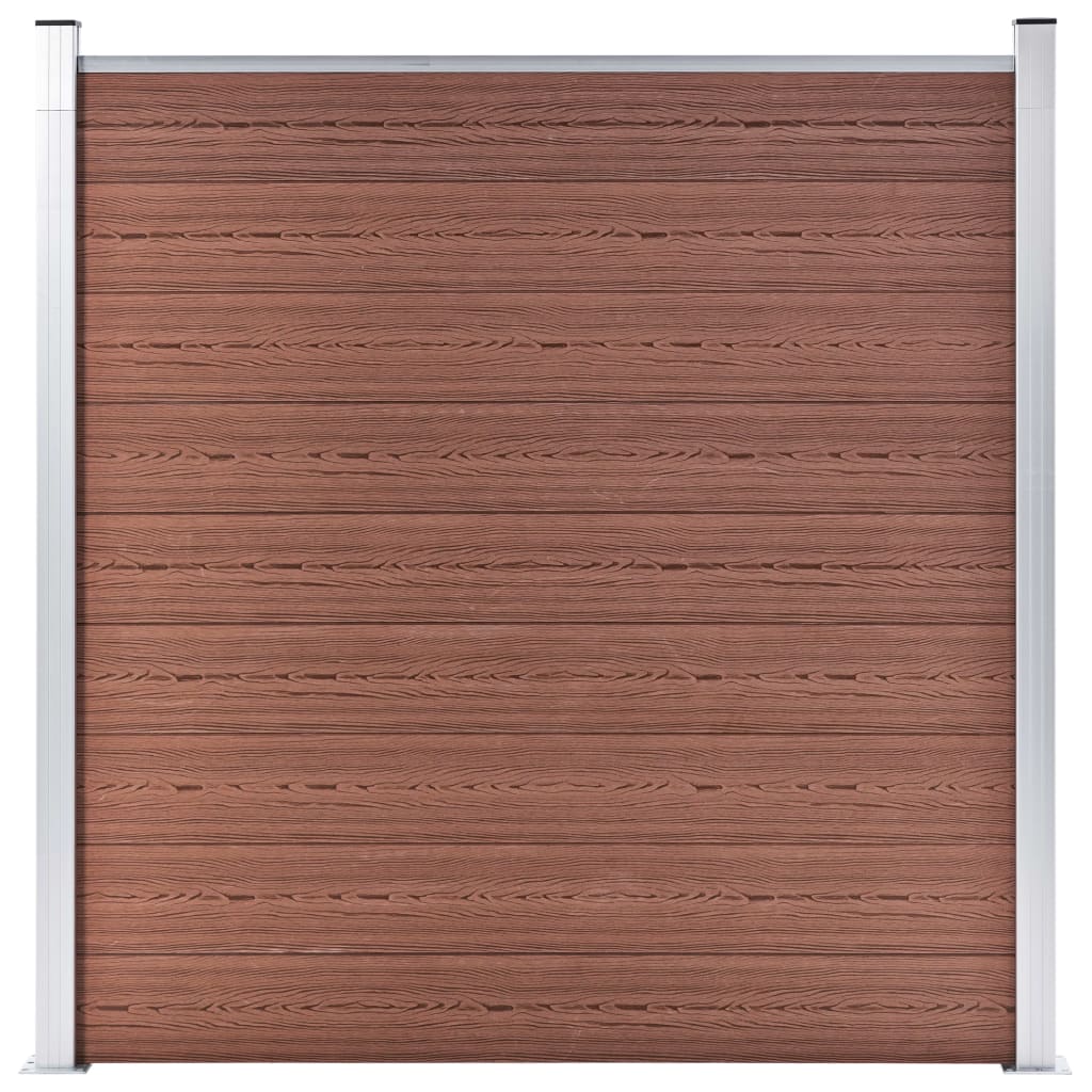Pannelli Recinzione 5 Quadrati 1 Inclinato 965x186 cm Marrone