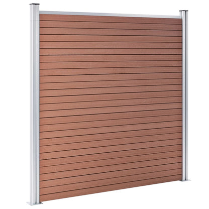 Pannelli Recinzione 9 Quadrati 1 Inclinato 1657x186cm Marrone