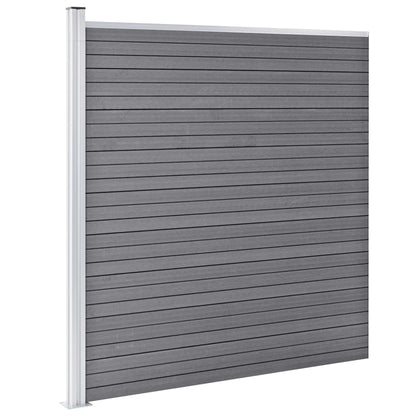 Pannello di Recinzione in WPC 526x186 cm Grigio