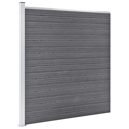 Pannello di Recinzione in WPC 1218x186 cm Grigio