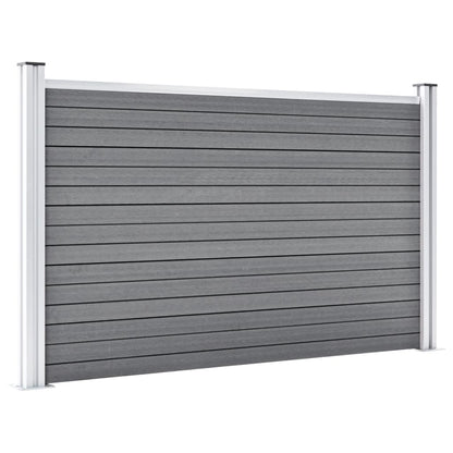 Recinzione da Giardino in WPC 699x106 cm Grigia