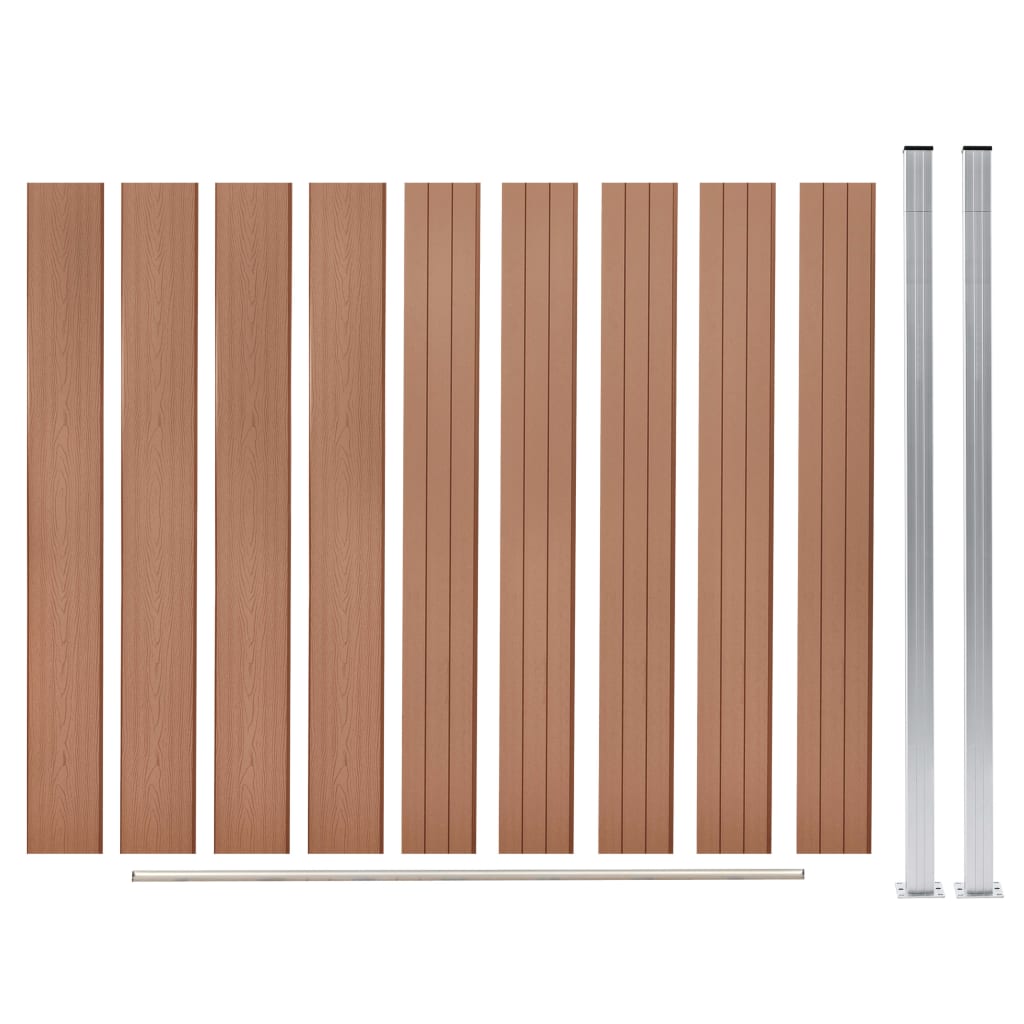 Pannello Recinzione in WPC 180x187cm Marrone