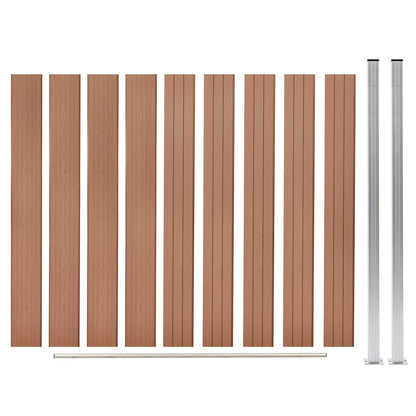 Pannello Recinzione in WPC 180x187cm Marrone