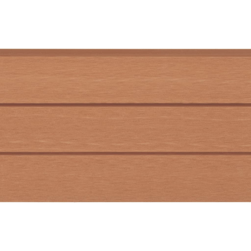 Set Pannelli Recinzione in WPC 2 Quadrati 353x187 cm Marrone