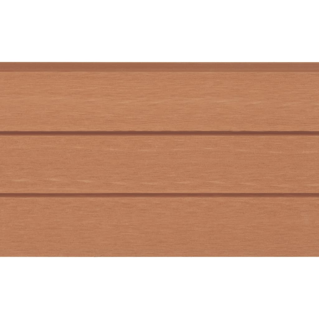 Set Pannelli di Recinzione in WPC 5 Quadrati 872x187cm Marrone