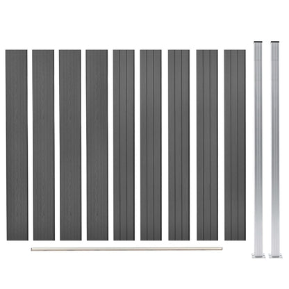 Pannello Recinzione in WPC 180x187 cm Grigio