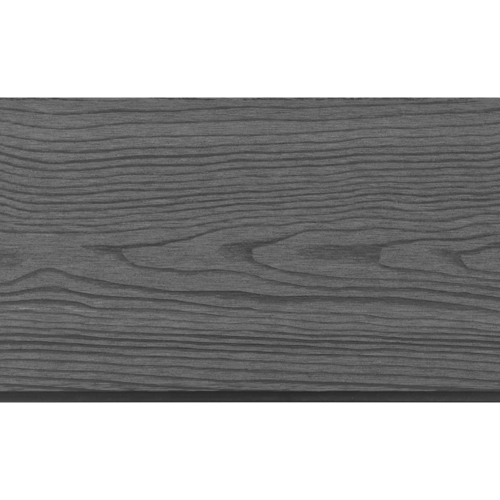 Set Pannelli Recinzione in WPC 4 pz Quadrati 699x187cm Grigio