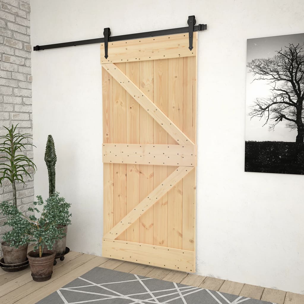 Porta 90x210 cm in Legno Massello di Pino