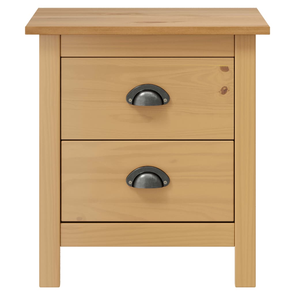 Comodino Hill 46x35x49,5 cm in Legno Massello di Pino