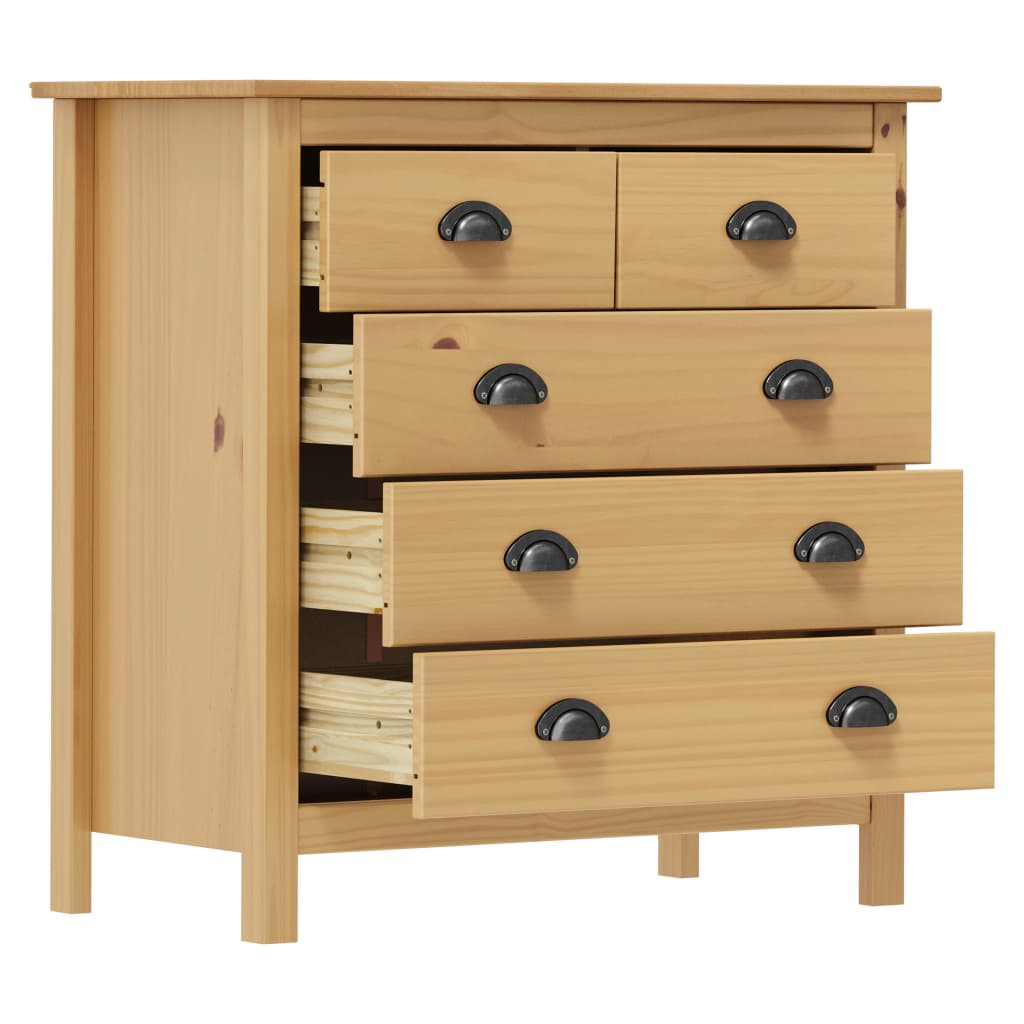 Credenza Hill 79x40x80 cm Legno Massello di Pino