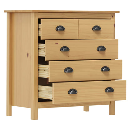 Credenza Hill 79x40x80 cm Legno Massello di Pino