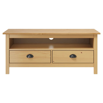 Mobile Porta TV Hill Marrone ambra 110x40x47 cm Legno di Pino