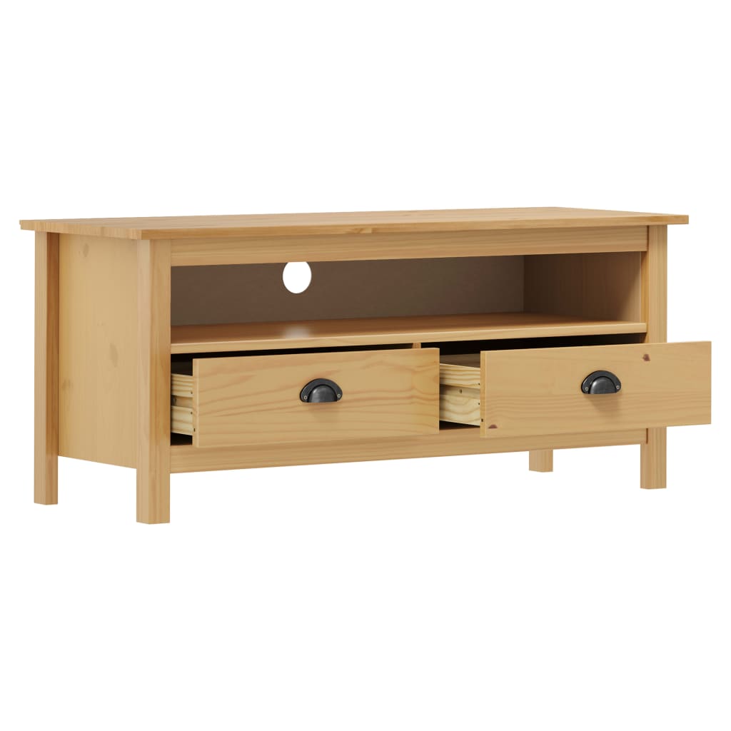 Mobile Porta TV Hill Marrone ambra 110x40x47 cm Legno di Pino