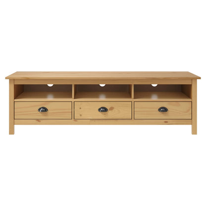 Mobile Porta TV Hill Marrone ambra 158x40x47cm Legno Pino