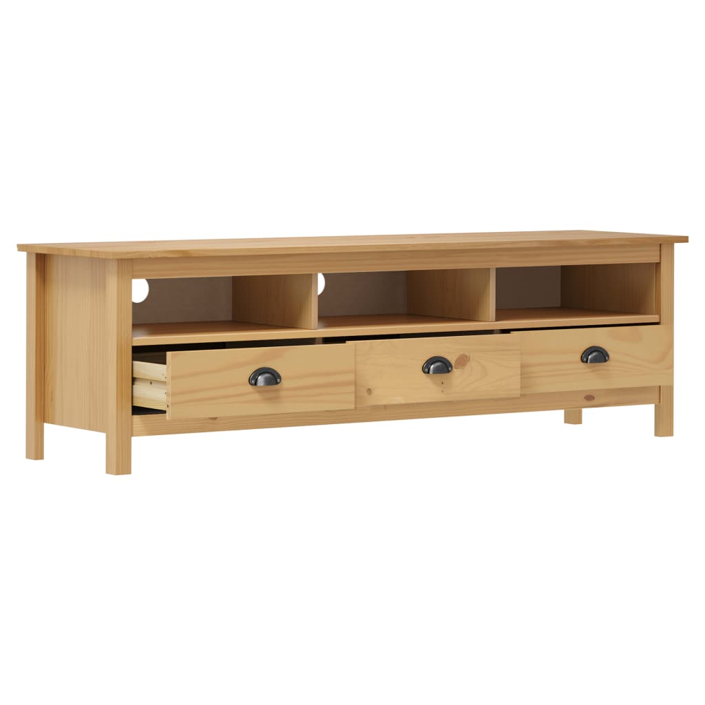 Mobile Porta TV Hill Marrone ambra 158x40x47cm Legno Pino
