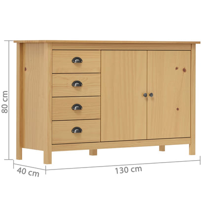 Credenza Hill Marrone ambra 130x40x80 cm in Legno di Pino