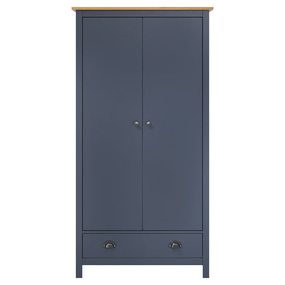 Armadio a 2 Ante Hill Grigio 89x50x170 cm in Legno di Pino