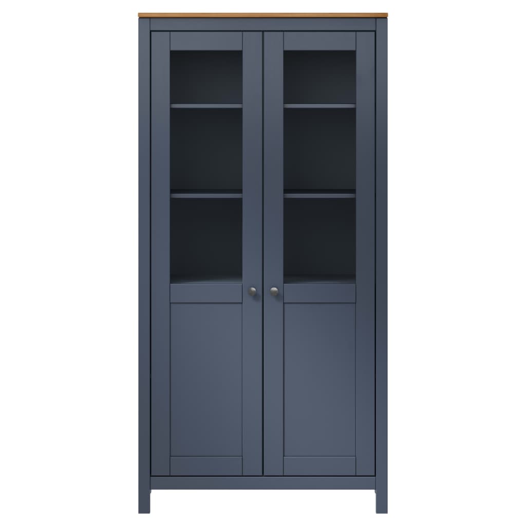 Credenza Alta Hill Grigia 85x37x170,5 cm in Legno di Pino
