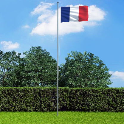 Bandiera della Francia con Pennone in Alluminio 6,2 m