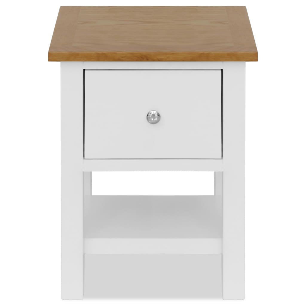 Comodini 2 pz 36x30x47 cm in Legno Massello di Rovere