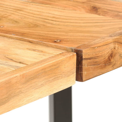 Set per Bar 9 pz in Legno Massello di Acacia e Vera Pelle