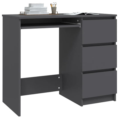 Scrivania Grigia 90x45x76 cm in Legno Multistrato