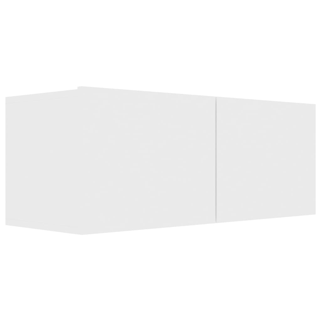 Mobile Porta TV Bianco 80x30x30 cm in Legno Multistrato