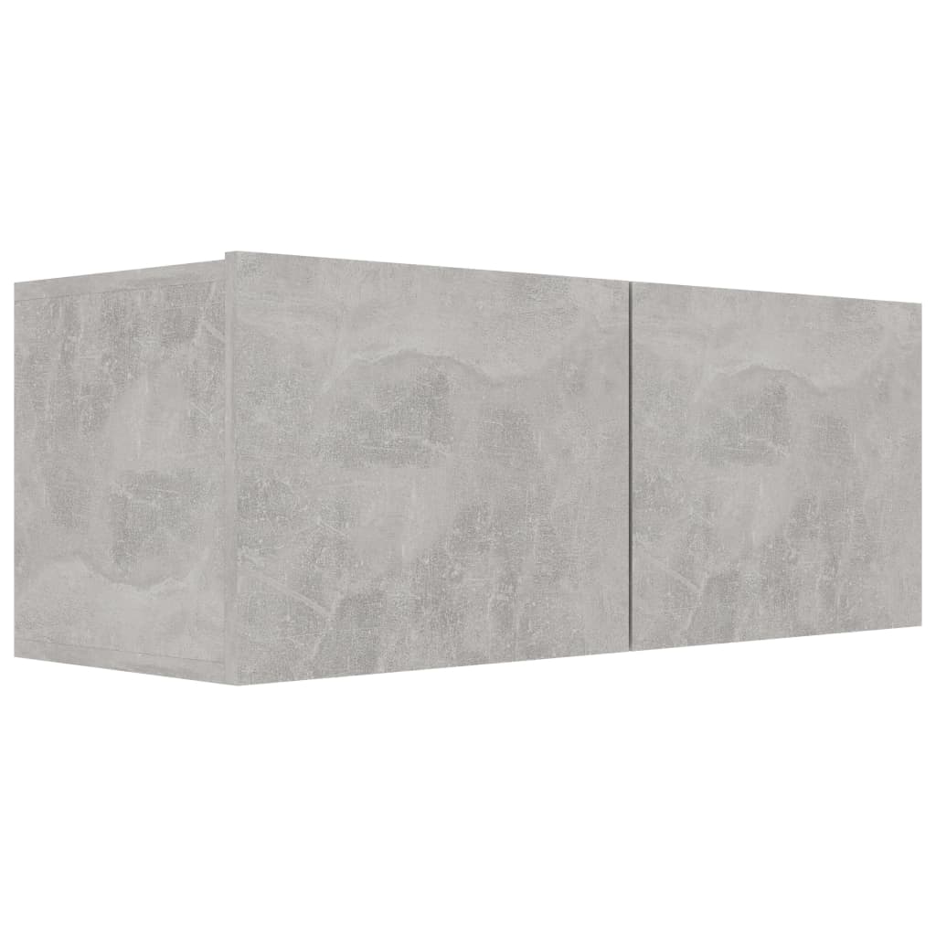 Mobile Porta TV Grigio Cemento 80x30x30 cm in Legno Multistrato