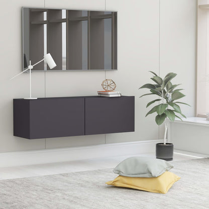 Mobile Porta TV Grigio 100x30x30 cm in Legno Multistrato
