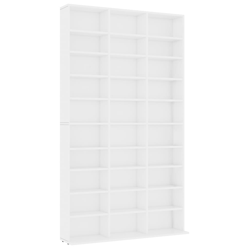 Armadietto TV Bianco 102x16x177,5 cm in Legno Multistrato