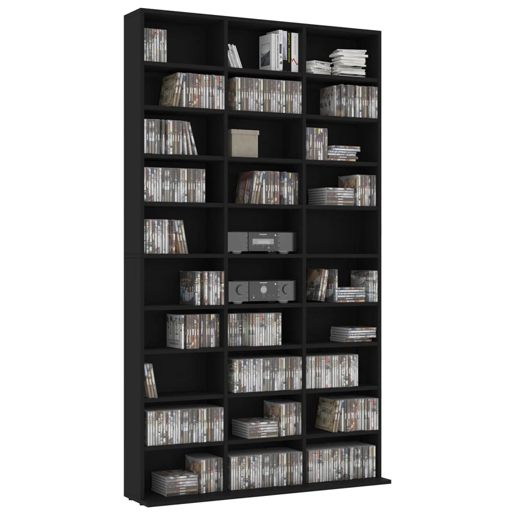 Armadietto TV Nero 102x16x177,5 cm in Legno Multistrato