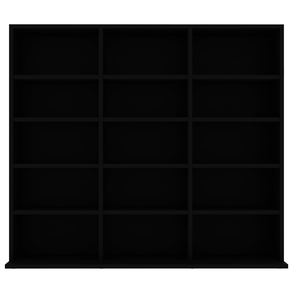 Armadio Porta CD Nero 102x23x89,5 cm in Truciolato