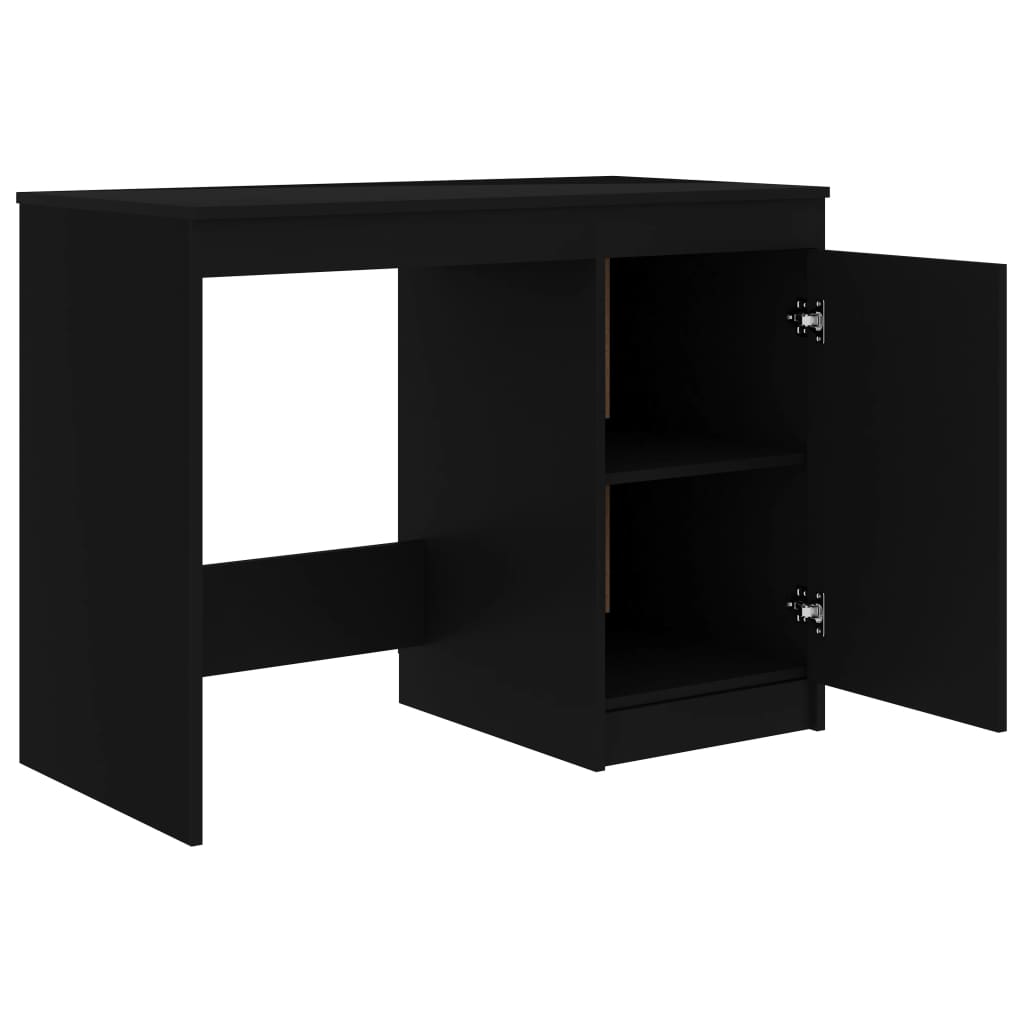 Scrivania Nera 100x50x76 cm in Legno Multistrato