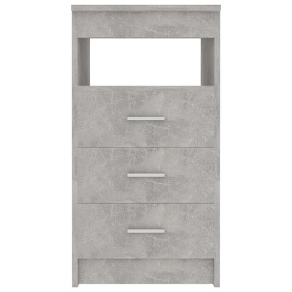 Cassettiera Grigio Cemento 40x50x76 cm in Legno Multistrato