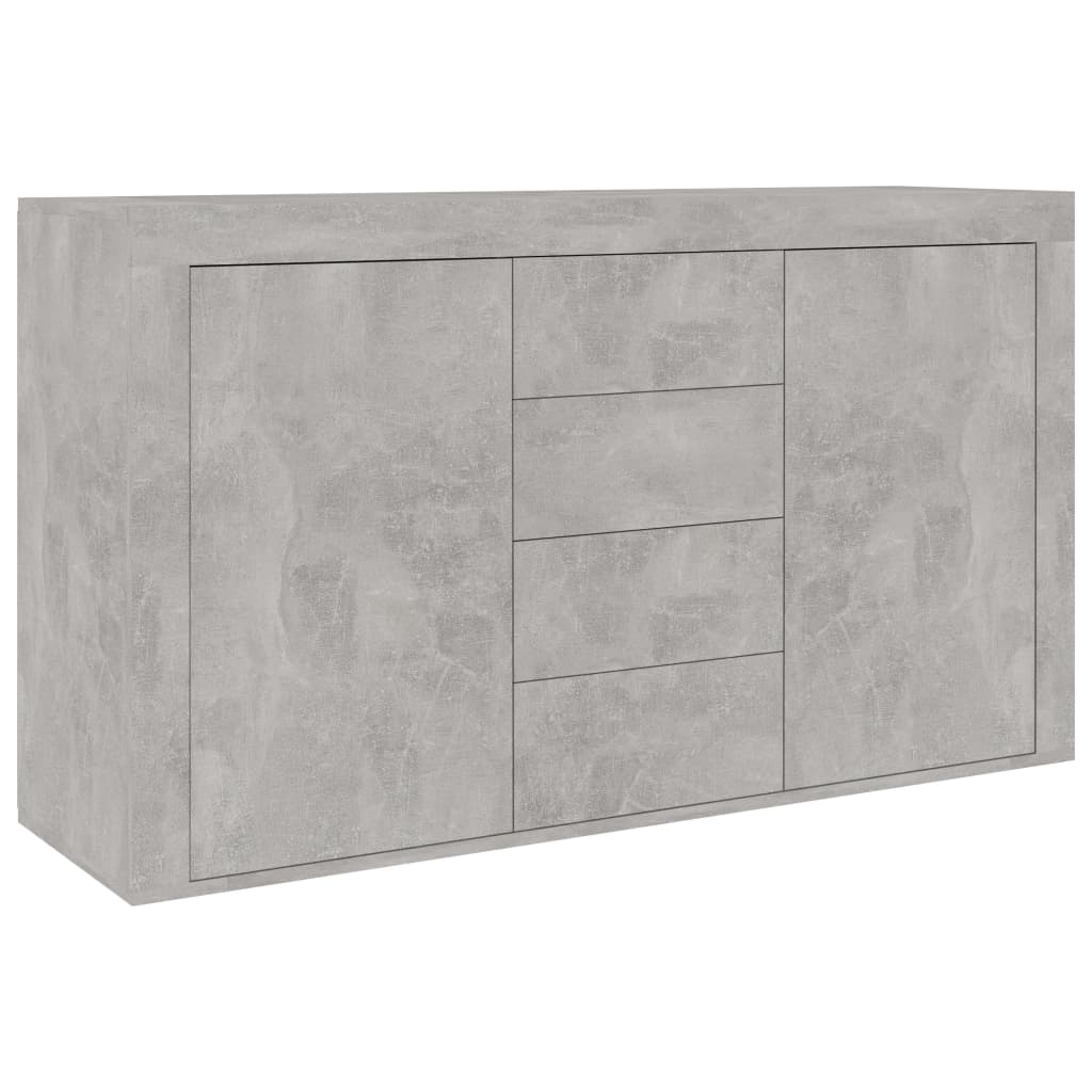 Credenza Grigio Cemento 120x36x69 cm in Legno Multistrato