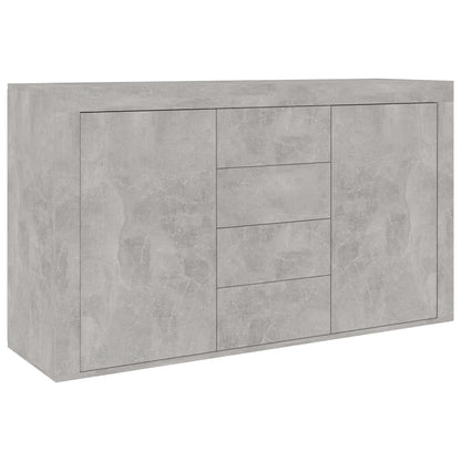 Credenza Grigio Cemento 120x36x69 cm in Legno Multistrato