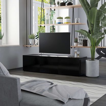 Mobile Porta TV Nero 120x34x30 cm in Legno Multistrato