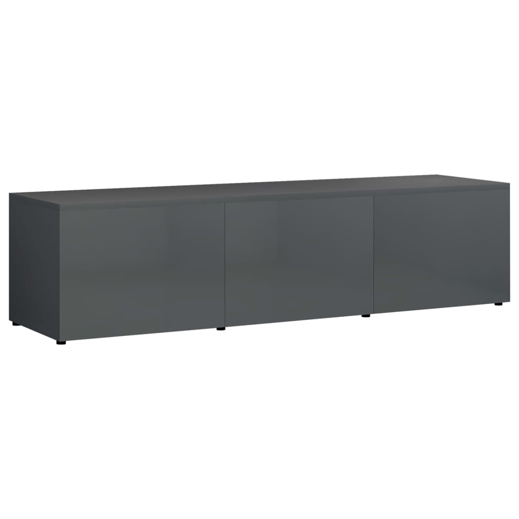 Mobile Porta TV Grigio Lucido 120x34x30 cm in Legno Multistrato