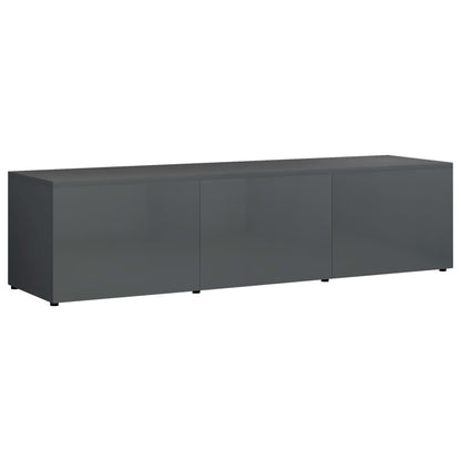 Mobile Porta TV Grigio Lucido 120x34x30 cm in Legno Multistrato