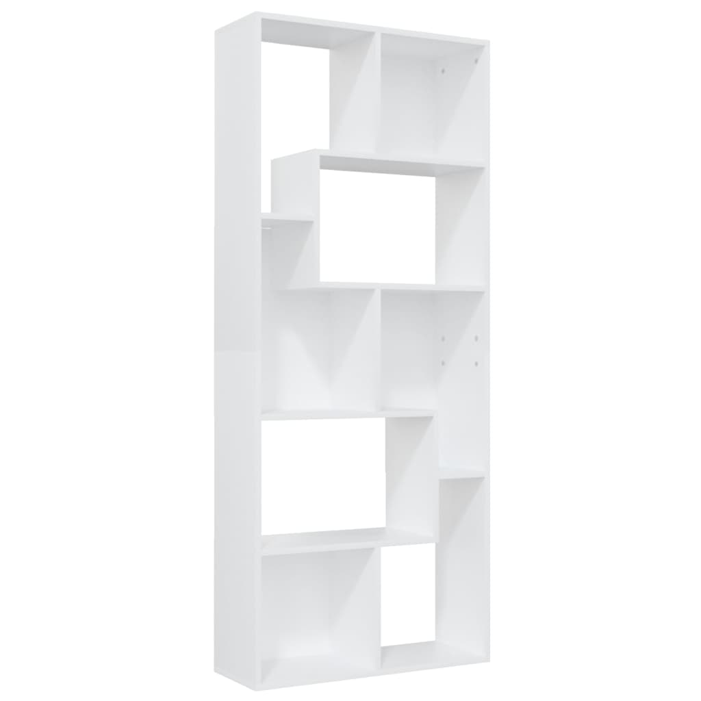 Libreria Bianca 67x24x161 cm in Legno Multistrato