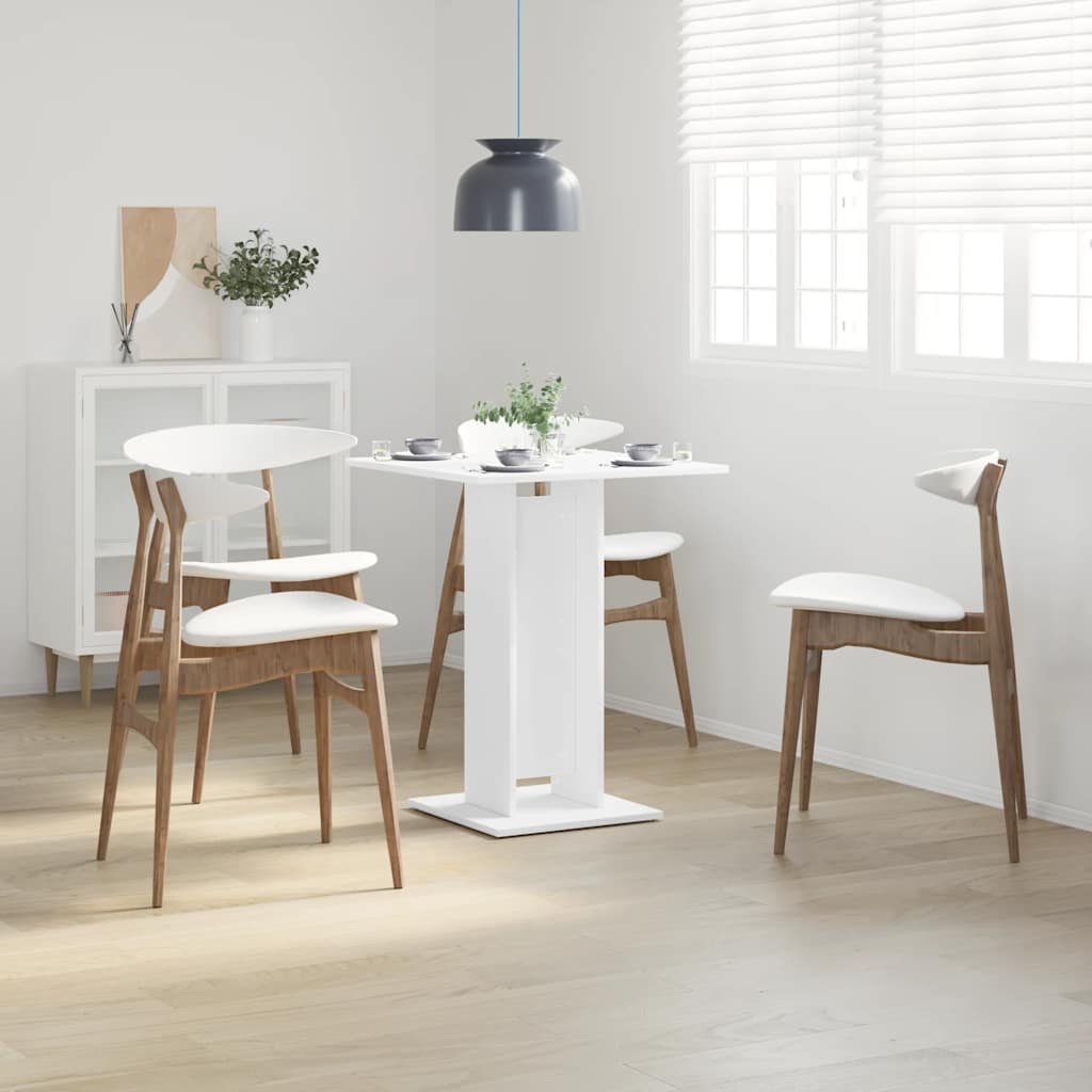 Tavolo da Bistrot Bianco 60x60x75 cm in Legno Multistrato